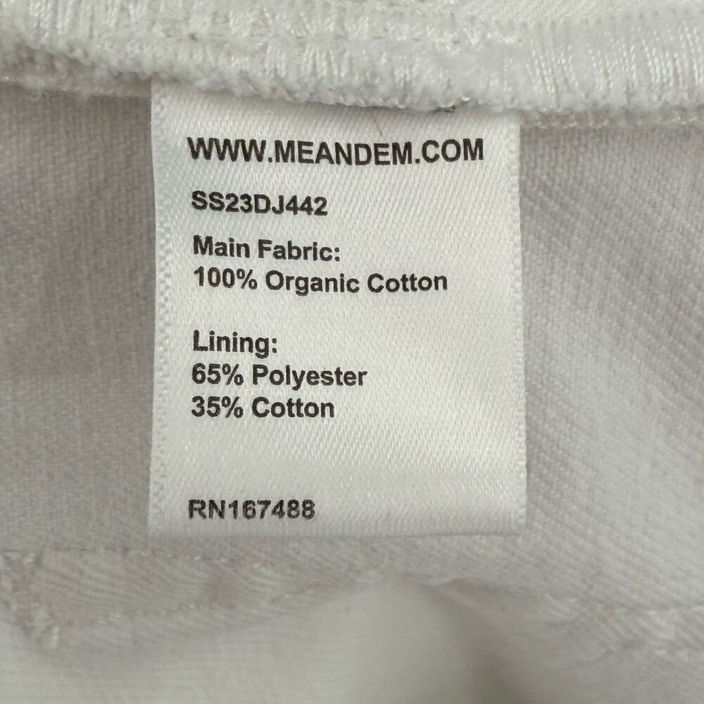 ME+EM A-Line Frayed Denim Shorts High Rise 100% Cotton Women Size 30 White - Picture 5 of 9
